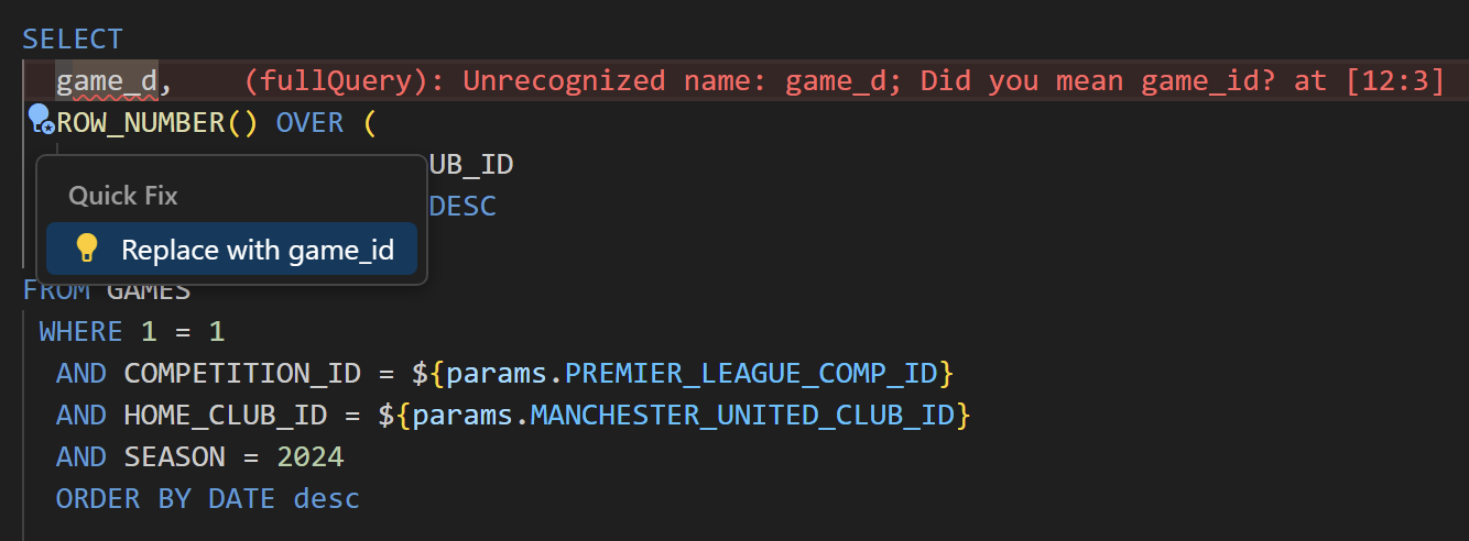 Code actions demonstration